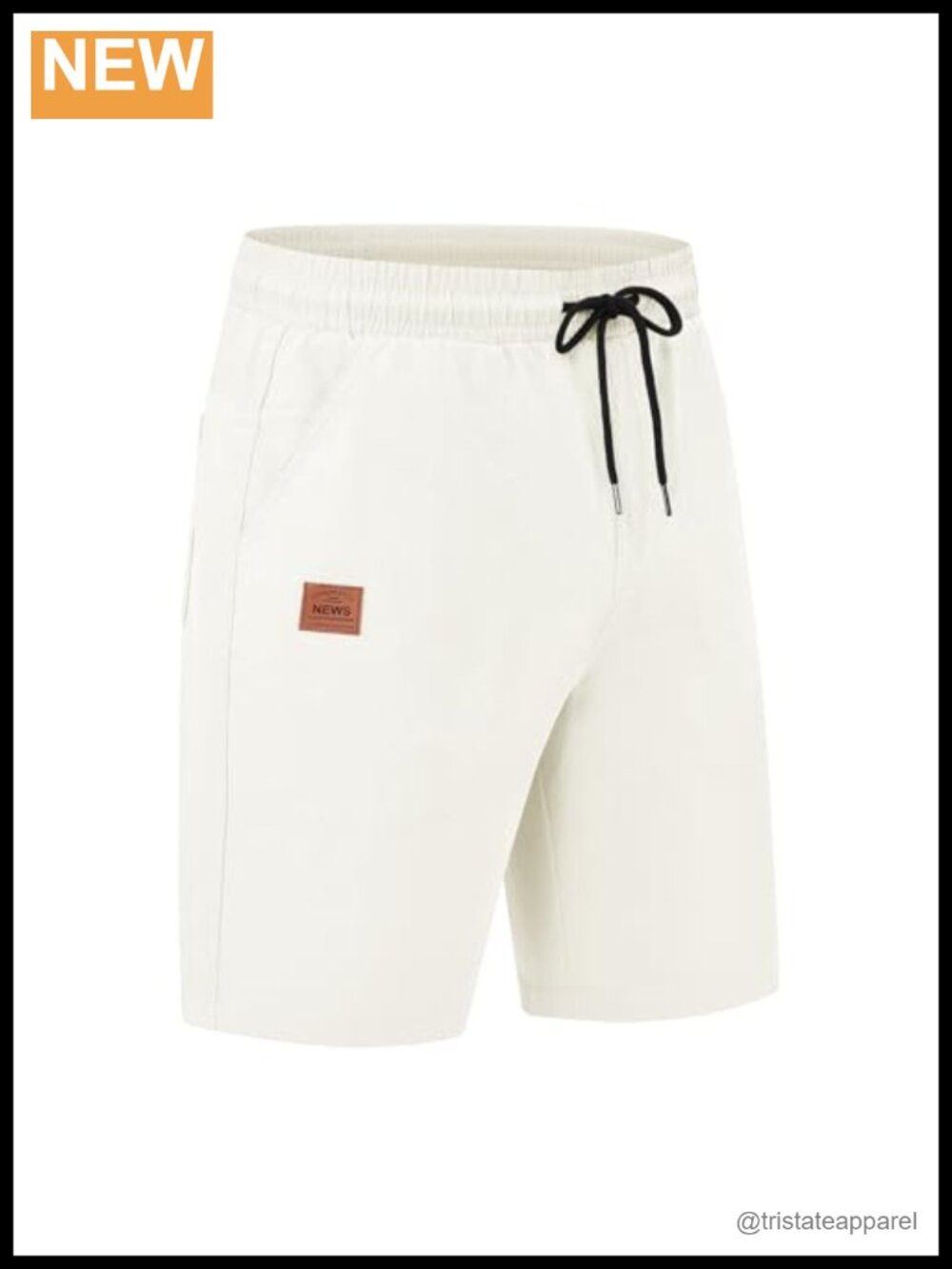 Men's Casual Elastic Waist Drawstring Summer Beach Shorts 5 Pockets